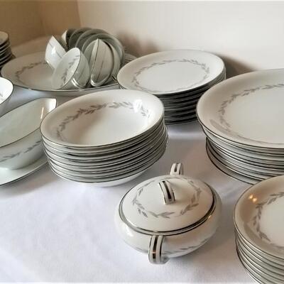 Lot #34  Vintage NORITAKE Dinnerware set - GREYWOOD pattern