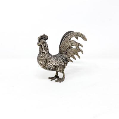 SMALL METAL ROOSTER FIGURINE - ITALY