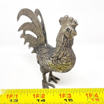 SMALL METAL ROOSTER FIGURINE - ITALY