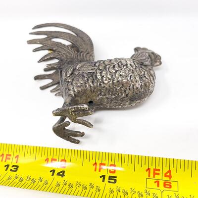 SMALL METAL ROOSTER FIGURINE - ITALY