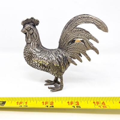 SMALL METAL ROOSTER FIGURINE - ITALY
