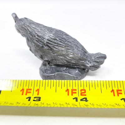 SMALL PEWTER? CHICKEN FIGURINE