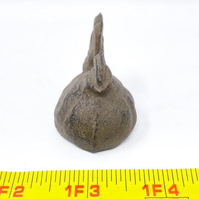 MINI CAST IRON ROOSTING CHICKEN FIGURINE