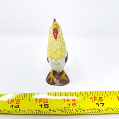 UNIQUE SMALL RAINBOW CHICKEN FIGURINE
