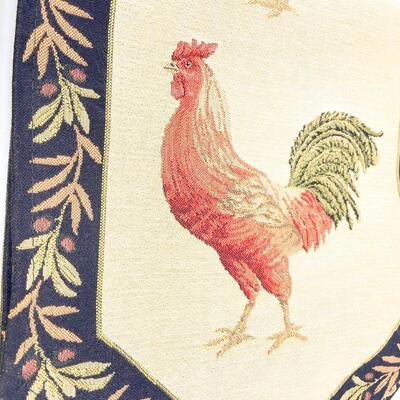EMBROIDERED ROOSTER TABLE RUNNER W/ TASSELS