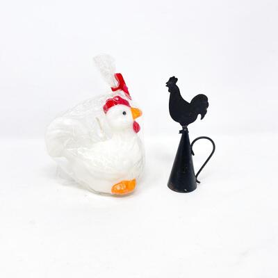 CHICKEN CANDLE & CANDLE SNUFFER