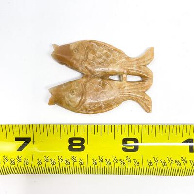 TINY CARVED SOAPSTONE FISH WHISTLE