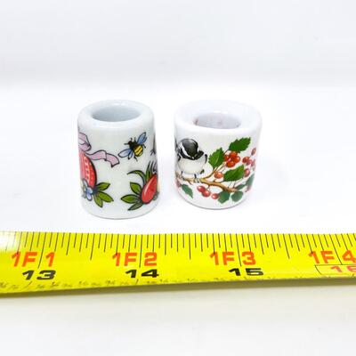 TINY CERAMIC CANDLE HOLDERS - GERMANY