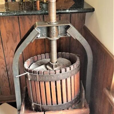 Lot #43  Antique Wine/Fruit Press - heavy