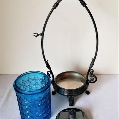 Lot #45  Antique Pickle Castor - Silverplate frame