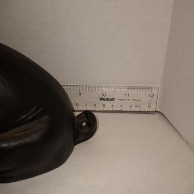 Rare Vintage 19th Century American Black Cast Iron Piggy Bank