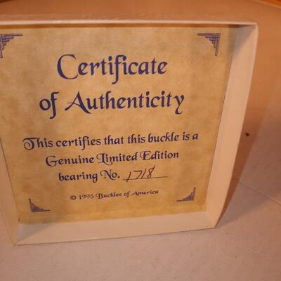Route 66 Americaâ€™s Main Street - Belt Buckle heavy pewter. Limited Ed. Numbered New in Box number 1718