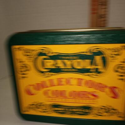 Vintage 1991 Crayola Collectors Colors Limited Edition Crayons Tin Box