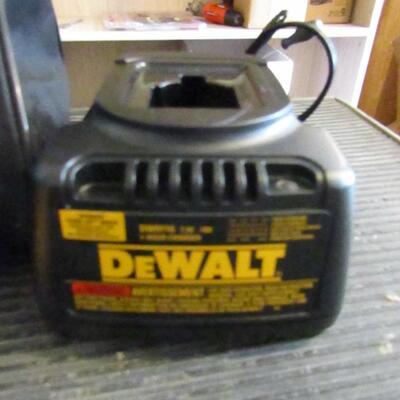 LOT 46  DEWALT CORDLESS DRILL WITH BITS AND MORE