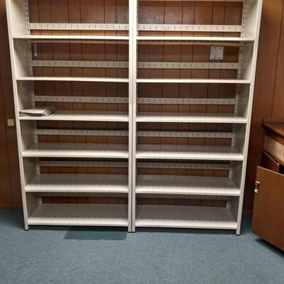 TWO METAL SHELVING WITH DIVIDERS