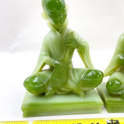 VINTAGE WONY ITALY FAUX JADE BOOKENDS