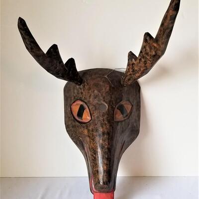 Lot #51  Carved Mask in the form of a Deer