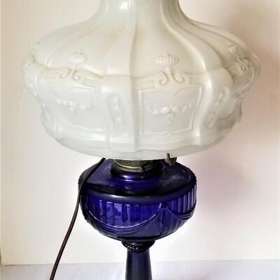 Lot #52  Antique Alladin Oil Lamp, now electrified