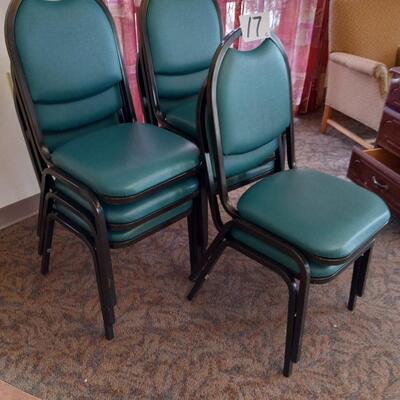 LOT 17W   EIGHT STACKABLE CHAIRS