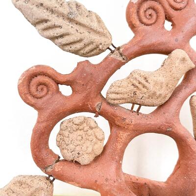 MEXICAN FOLK ART â€œTREE OF LIFEâ€ CLAY WALL PLANTER