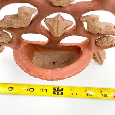 MEXICAN FOLK ART â€œTREE OF LIFEâ€ CLAY WALL PLANTER
