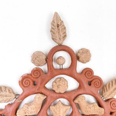 MEXICAN FOLK ART â€œTREE OF LIFEâ€ CLAY WALL PLANTER