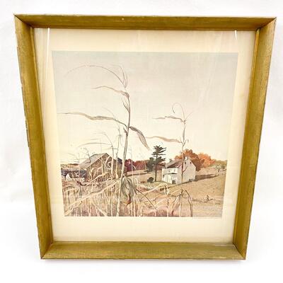 ANDREW WYETH CORNFIELD FRAMED ART PRINT