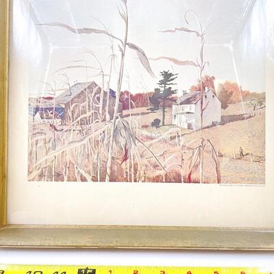 ANDREW WYETH CORNFIELD FRAMED ART PRINT