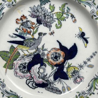 192. English Imari Style Vase , Ridgeway & Morley Pheasant Stoneware Plate