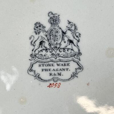 192. English Imari Style Vase , Ridgeway & Morley Pheasant Stoneware Plate