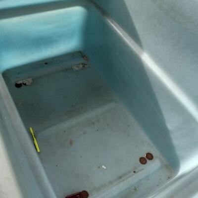 HARD PLASTIC BIN ON CASTORS