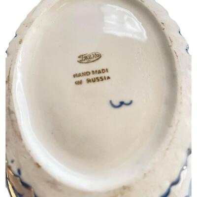 Vintage Hand Painted Russian Saucer Bowl