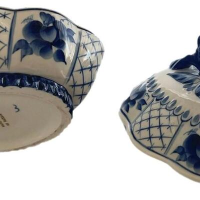 Vintage Hand Painted Russian Saucer Bowl