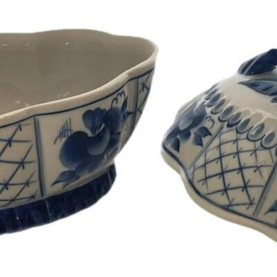 Vintage Hand Painted Russian Saucer Bowl