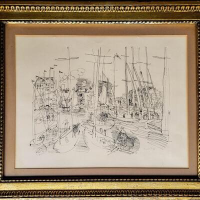 Raoul Dufy Lithograph, framed