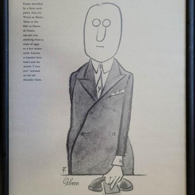 Lot of 12 Robert Osborn Framed Cartoons Prints