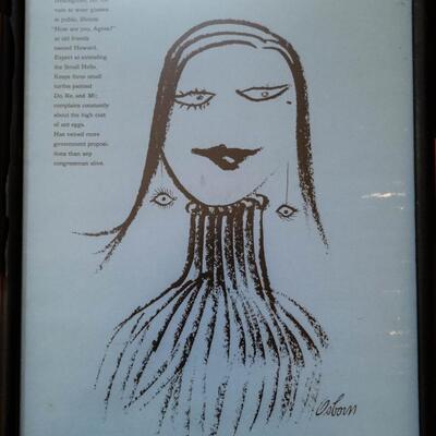 Lot of 12 Robert Osborn Framed Cartoons Prints