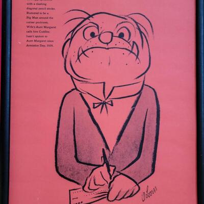 Lot of 12 Robert Osborn Framed Cartoons Prints