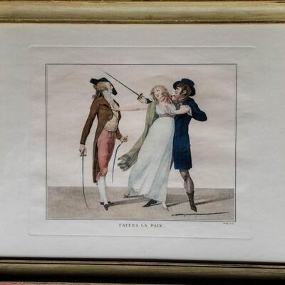 Louis-Leopold Boilly framed 'Faites La Paix'