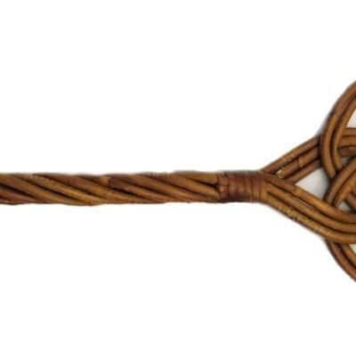 Antique Rug Beater and Vintage Rattan Ball Toss