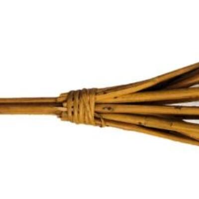 Antique Rug Beater and Vintage Rattan Ball Toss