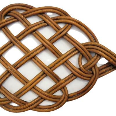 Antique Rug Beater and Vintage Rattan Ball Toss