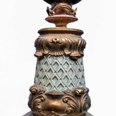 Stunning Hand Painted Porcelain and Ceramic Lamp