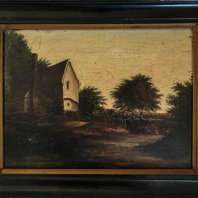 Antique Oil Board on Landscape