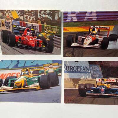 Lot of 4 F1 Art collector Cards