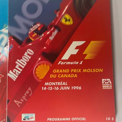 Lot of 3 1990s F1 Montreal Official Programmes