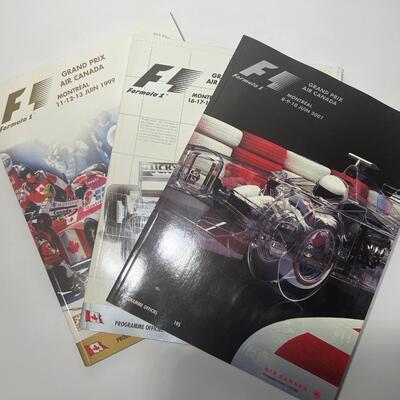 Lot of 3 Montreal F1 Official Programmes