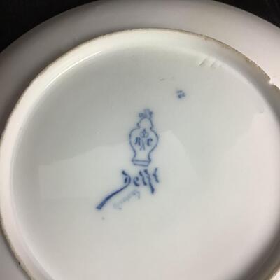 210  Delft Porcelain Plate, 1982 â€œ Pig â€œ Teapot, Marble Fruit