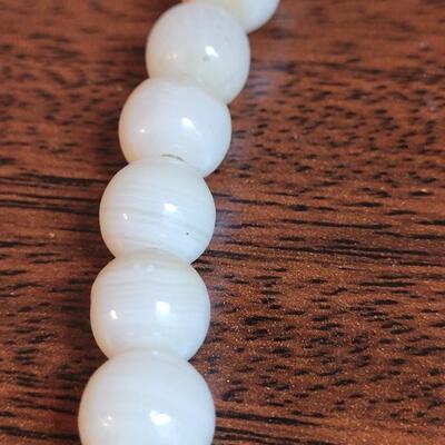 Lot 85: Antique White Jade Necklace 21
