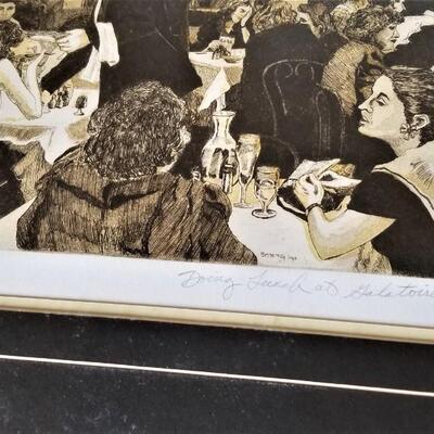 Lot #60  Limited Edition Print by listed artist Philip Sage "Daily Lunch at Galatoire's" - signed/numbered